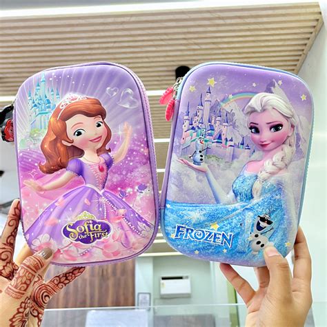 Princess 3D Smiggle Pouch – Snow White, Elsa & Sofia Pencil Case for ...