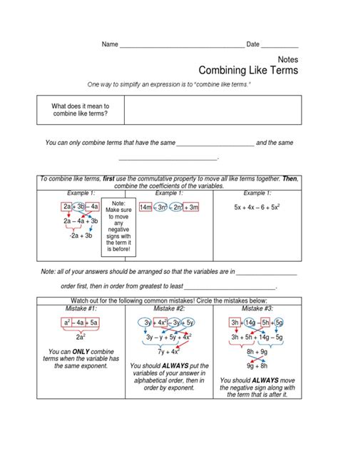 Combining Like Terms for Beginners 的图像结果