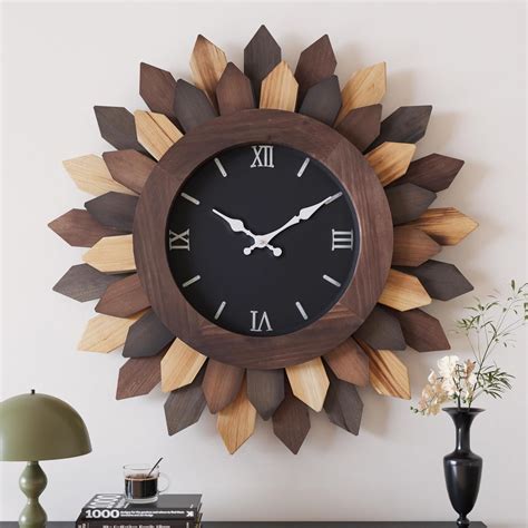 Amazon.com: ZBJZJM 24'' Large Wall Clock for Living Room Deco Boho ...