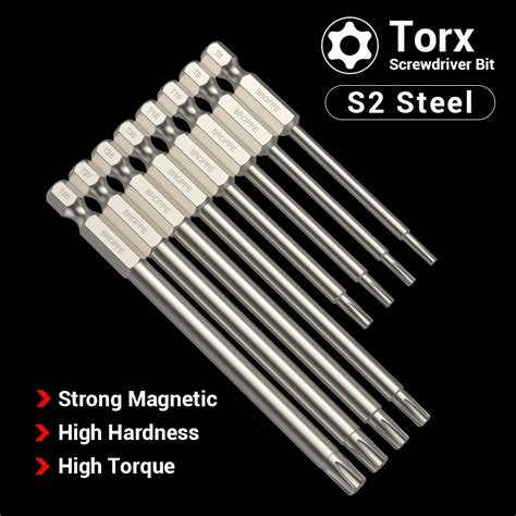 เครื่องมือ Torx bit 6 point (หัวแฉกดาว) Bit size 6.35 mm ., Tip size torx T5 ., Length over all 50 m