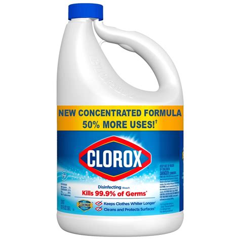 New - Clorox Disinfecting Bleach, Regular (Concentrated Formula), 121 ...