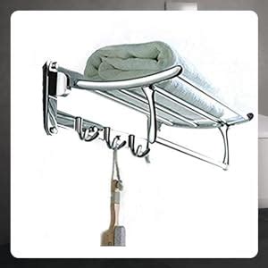 FORTUNE Platinum Stainless Steel Folding Towel Rack 1.5 feet Long with ...