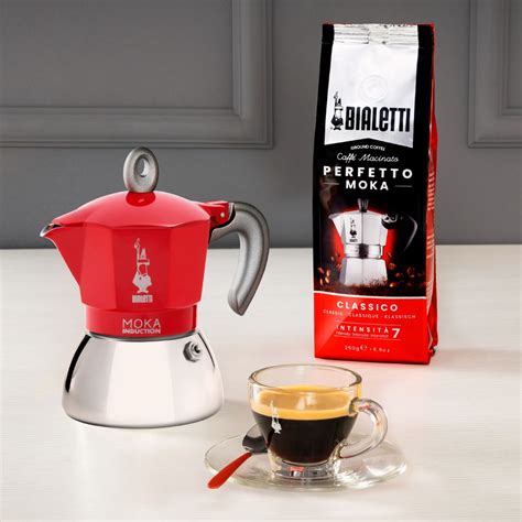 Bialetti Moka Induction Red – Coffee Maker for Gas & Induction Stoves ...