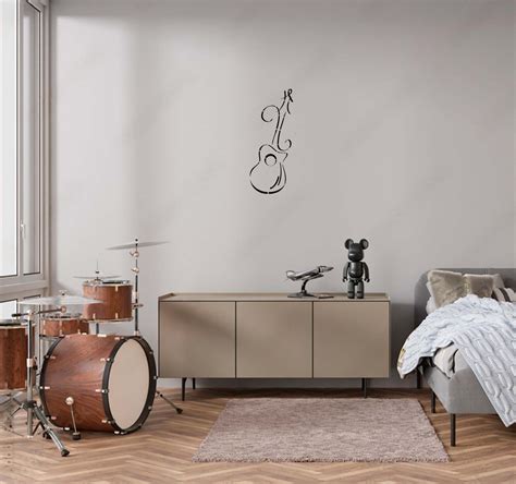 Guitar Wall Design Stencil (KHSNT203) – Kayra E Commerce Private Limited