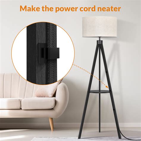 Snapklik.com : LEPOWER Tripod Floor Lamp, Mid Century Wood Standing ...