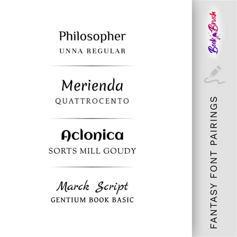 12 Genre Font Pairings for Graphics and Book Covers (with 45+ font ...