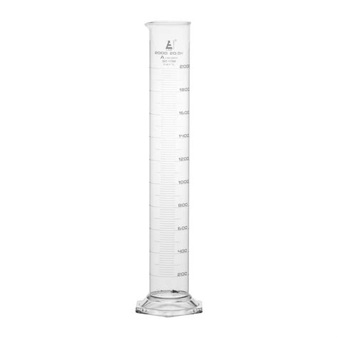 Cylinder Measuring Graduated, cap. 2000ml., class 'A', Hex. base with ...