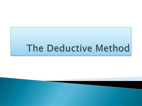 Deductive Method Teaching 的图像结果