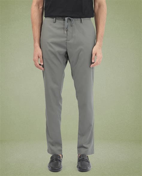 Rare Rabbit Men's Nimb Dusky Green Polyester Fabric Drawstring And But