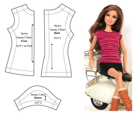 Barbie doll clothes patterns 6 free pdf printables – Artofit