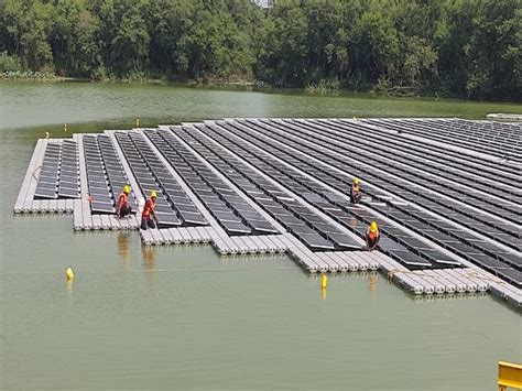 Floating solar plant installed in Dhanas Lake in Chandigarh