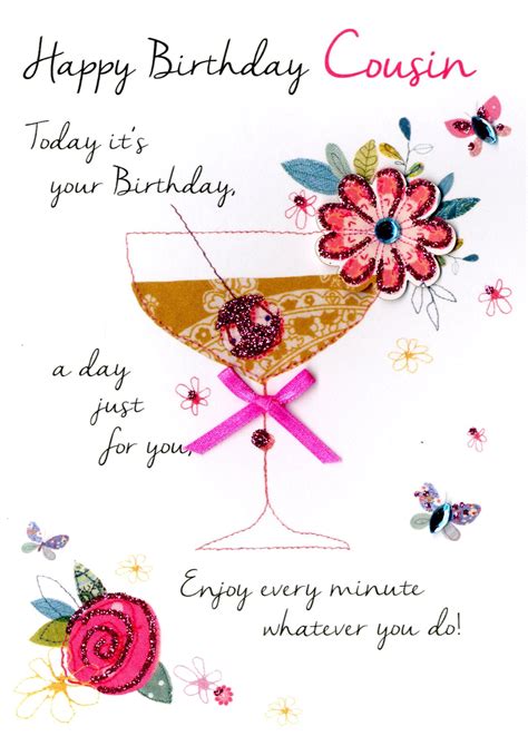 Female Cousin Happy Birthday Greeting Card | Cards | Love Kates