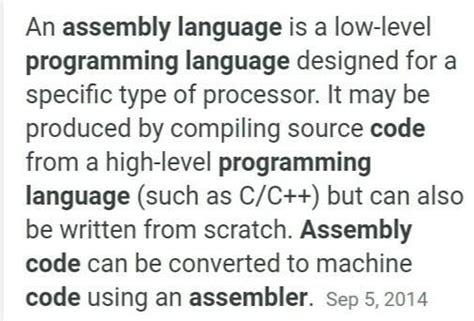write a short note on assembly language - Brainly.in