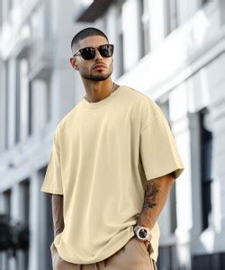 Veirdo Solid Men Round Neck Beige T-Shirt - Buy Veirdo Solid Men Round ...