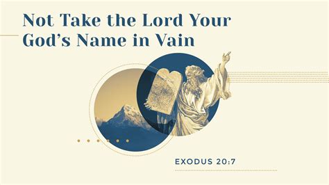 43 l Thou Shalt ... The Ten Commandments Not Take the Lord Your God's ...