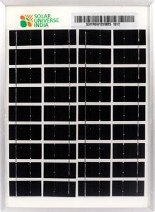 SOLAR UNIVERSE INDIA 5W - 12V Poly - VOC - 22V suitable for 12V ...