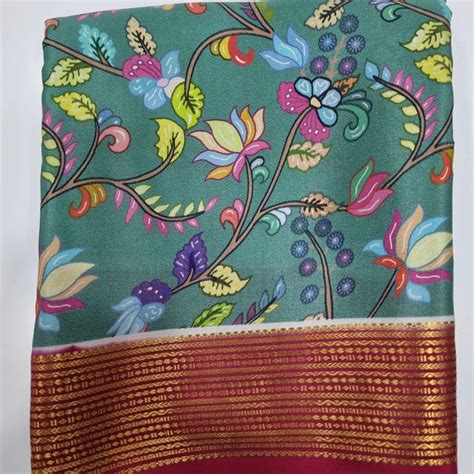 GORGEOUS Printed Mysore silk sarees in beautiful, kalamkari prints ...