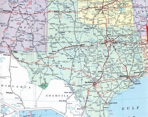 1965 Interstate Hwy System map of TX | Louisiana map, Highway map, Map