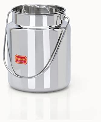Buy Sumeet Stainless Steel Akhand - Jointless Milk Can/Oil Can/Milk ...