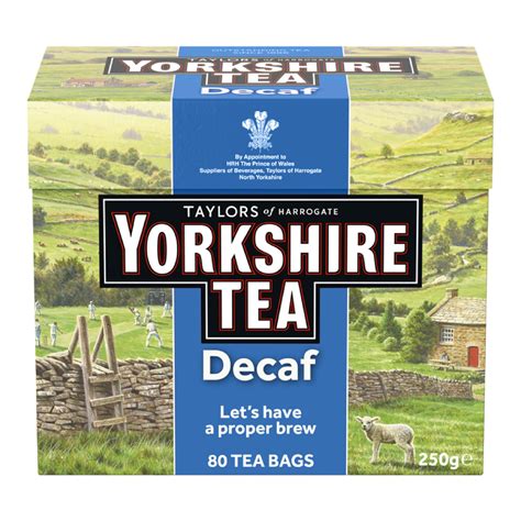 Yorkshire Decaffeinated Tea 80 Teabagsrainforest Alliancerainforest ...