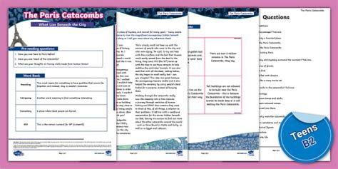 ESL Reading: Paris Catacombs [Teens, B2]