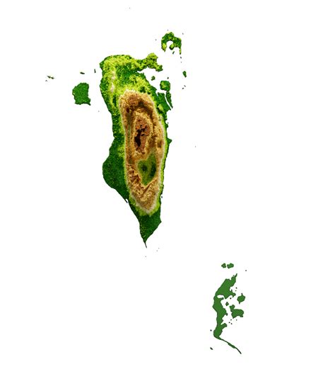 Bahrain Map Shaded relief Color Height map 3d illustration 27243977 PNG