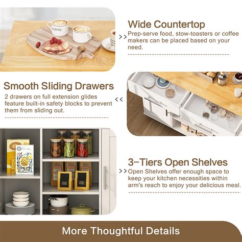 Walsunny Kitchen Islands Carts with Storage Drawers India | Ubuy
