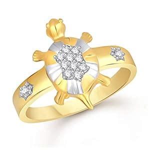 Sukai Jewels Money Tortoise Gold Plated Alloy & Brass Cubic Zirconia ...