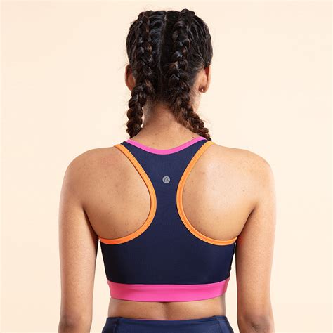 Nykd All Day Low impact Crop top Bra-NYK112-Peacoat Navy – Nykd by Nykaa