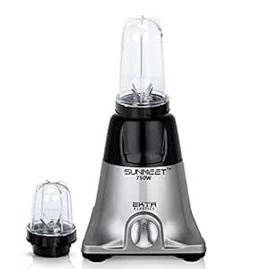 Buy Sunmeet 750-watts Mixer Grinder with 2 Bullets Jars (530ML and ...