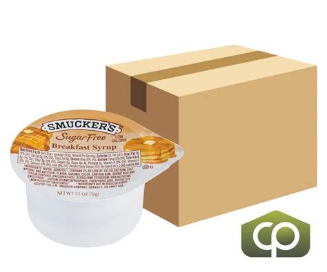 Smucker's Sugar Free Convenient Breakfast Syrup 1.1 oz. Portion Cup ...