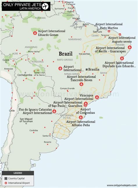Map Of Brazil Airports
