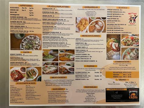Brothers Tacos Menu (Updated October 2025)