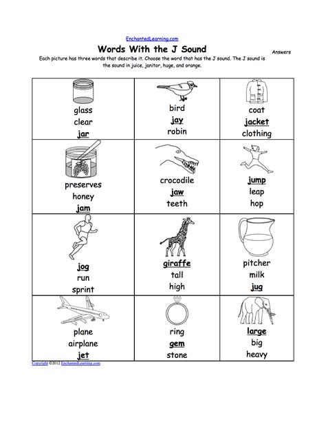 Letter J Alphabet Activities at EnchantedLearning.com