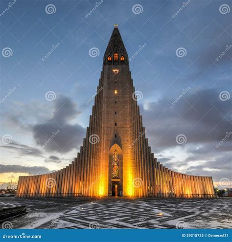 Hallgrimskirkja Cathedral in Reykjavik, Iceland Stock Image - Image of ...