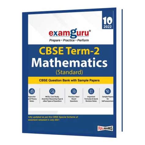 Examguru CBSE Mathematics (Standard) Term 2 Class 10 for 2022 Exam ...