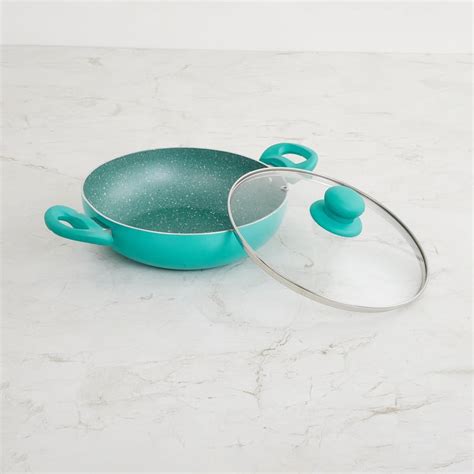 Buy Colour Connect Aluminium Kadhai with Lid - 24cm from Home Centre at ...