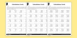 Large Number Addition and Subtraction Worksheets - Year 4