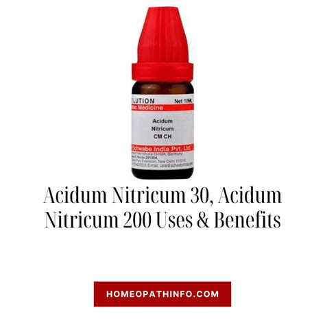 Acidum Nitricum 30, Acidum Nitricum 200 Uses & Benefits - Homeopathinfo