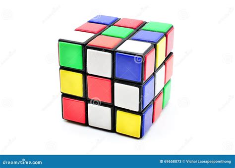 Rubiks Cube on White Background Editorial Stock Photo - Image of intelligence, illustrative ...