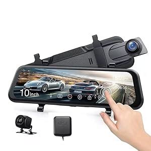 AUSHA® 10-inch Touch IPS Screen Car DVR with 4K Ultra HD Resolution ...