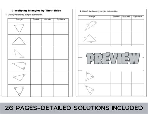 Image result for Classifying Triangles Worksheet