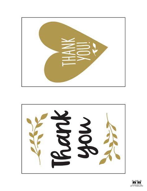 150+ Printable Thank You Cards - FREE | Printabulls