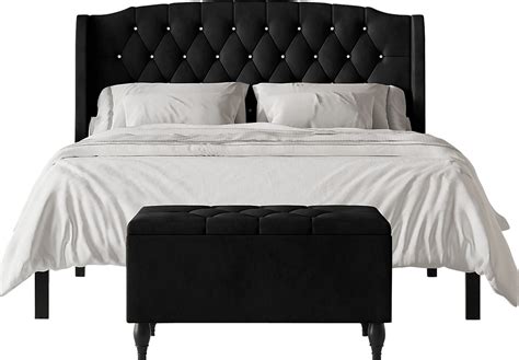 Malachi Black Black,Colors Polyester Fabric Queen Bed Storage | Rooms to Go