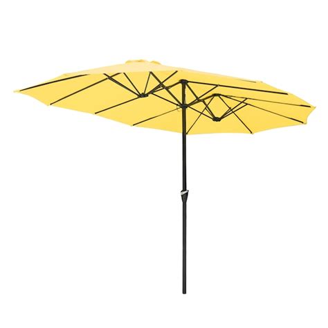 Sunrinx 8.6-ft Steel Yellow Market Patio Umbrella MG7-1-HWS at Lowes.com