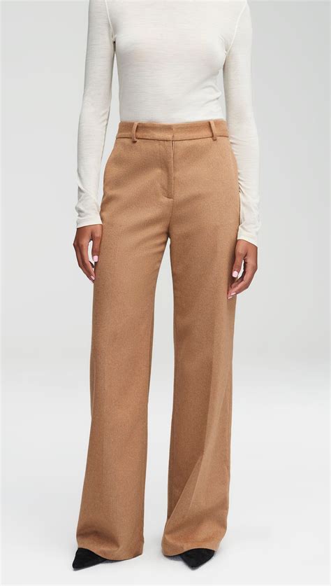 Soho Trouser in Textured Wool | Women's Pants | Argent | Womens wool ...