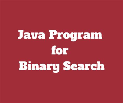Binary Search in Java Smart Programming 的图像结果