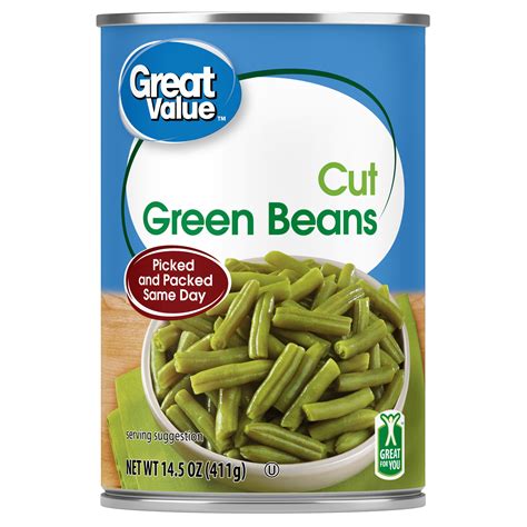 Great Value Cut Green Beans, Canned Green Beans, 14.5 oz Can - Walmart.com