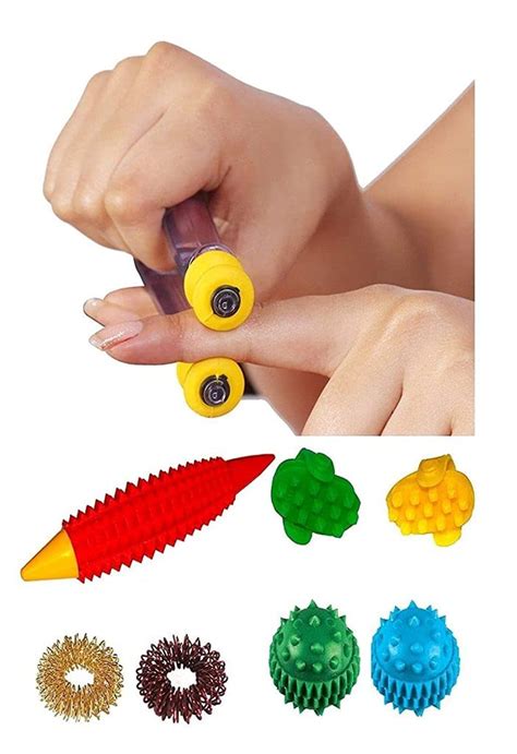 EKIN Acupressure Finger Massager Rings Power Balls-Power Thumbs ...