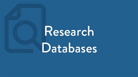 Image result for Research Database Examples